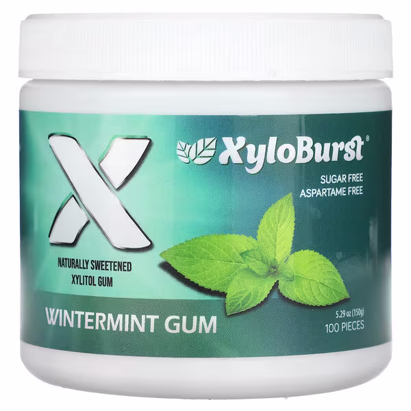 Xyloburst, Xylitol Gum, Wintermint Gum, 100 Pieces, 5.29 oz (150 g)