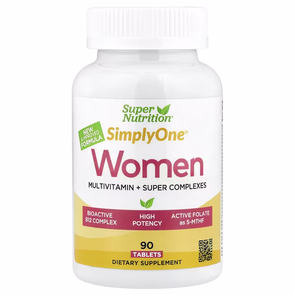 Super Nutrition, Simply One®, Women Multivitamin + Super Complexes, 90 Tablets