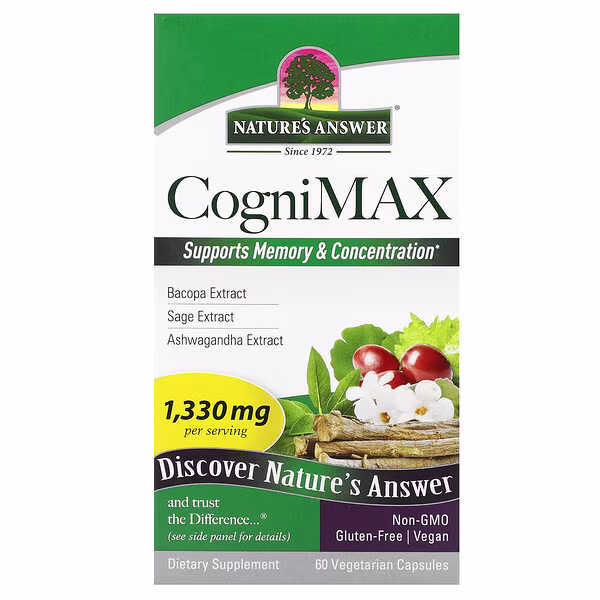 Nature's Answer, CogniMax, 60 Vegetarian Capsules