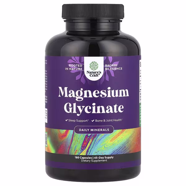 Nature's Craft, Magnesium Glycinate, 180 Capsules (100 mg per Capsule)