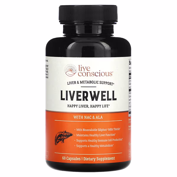Live Conscious, LiverWell With NAC & ALA, 60 Capsules