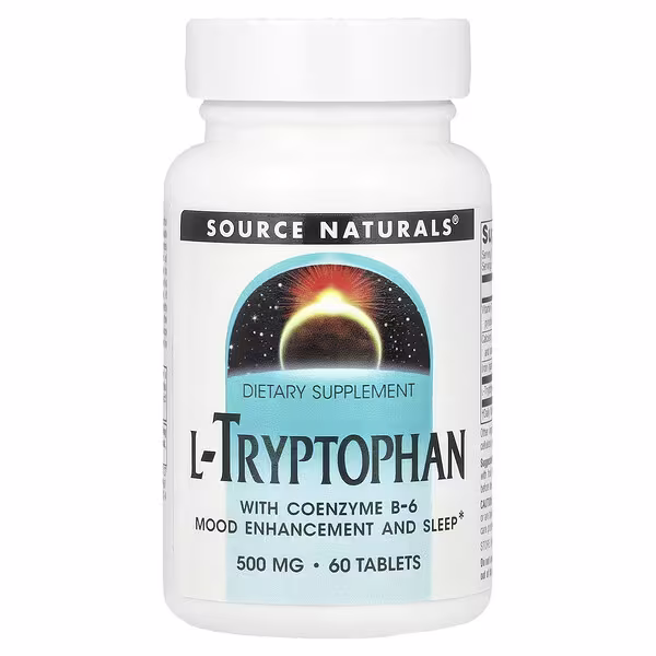 Source Naturals, L-Tryptophan with Coenzyme B-6, 60 Tablets