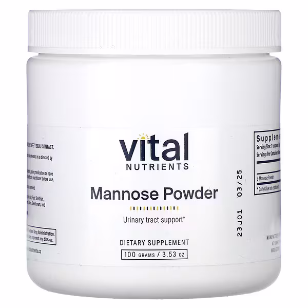 Vital Nutrients, Mannose Powder, 3.53 oz (100 g)