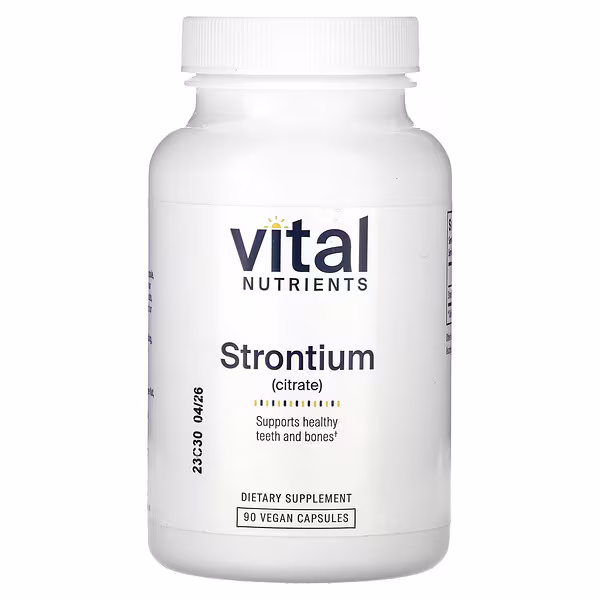 Vital Nutrients, Strontium Citrate, 90 Vegan Capsules (227 mg per Capsule)