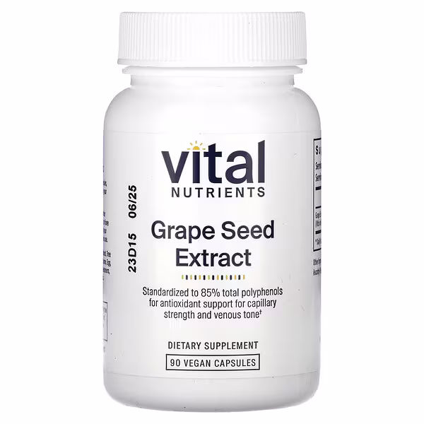 Vital Nutrients, Grape Seed Extract, 90 Vegan Capsules (100 mg per Capsule)