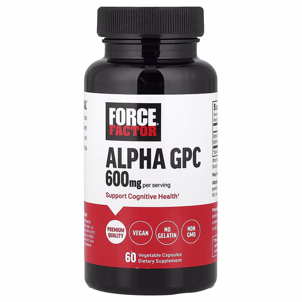 Force Factor, Alpha GPC, 60 Vegetable Capsules (300 mg per Capsule)