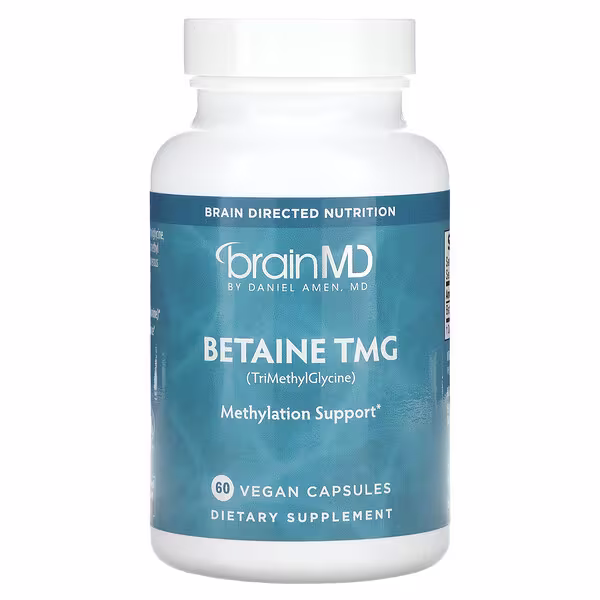 BrainMD, Betaine TMG, 60 Vegan Capsules (500 mg per Capsules)