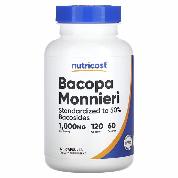 Nutricost, Bacopa Monnieri, 120 Capsules (500 mg per Capsule)