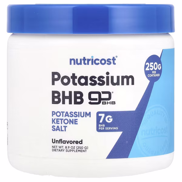Nutricost, Potassium BHB, goBHB®, Unflavored, 8.9 oz (250 g)