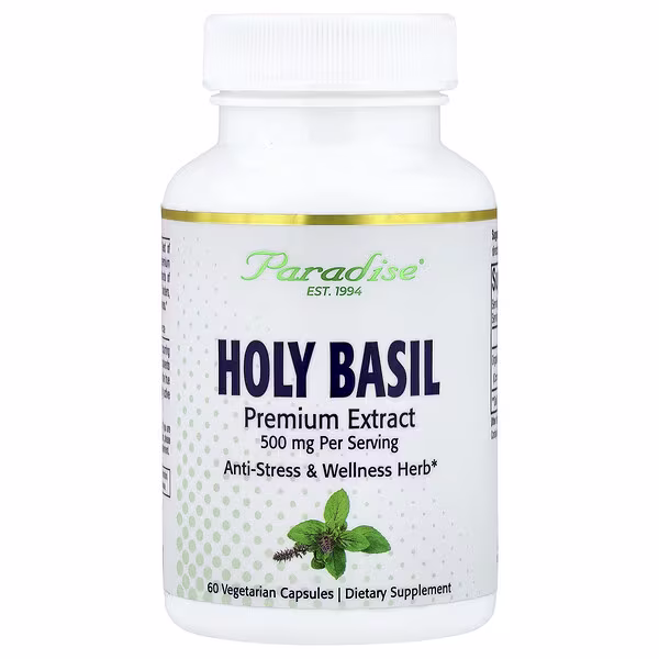 Paradise Herbs, Holy Basil, 60 Vegetarian Capsules (250 mg per Capsule)