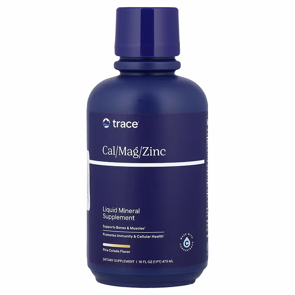 Trace, Liquid Mineral Supplement, Cal/Mag/Zinc, Pina Colada, 16 fl oz (473 ml)