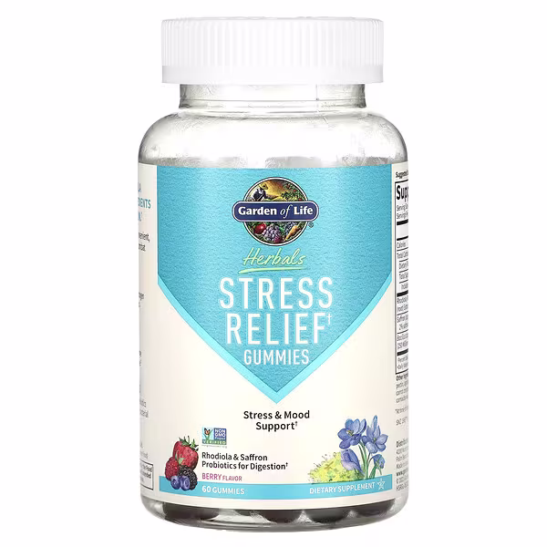 Garden of Life, Herbals, Stress Relief Gummies, Berry, 60 Gummies