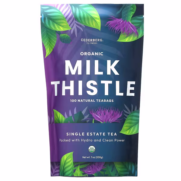 Cederberg Tea Co, Single Estate Tea, Organic Milk Thistle, Caffeine Free, 100 Natural Tea Bags, 7 oz (200 g)
