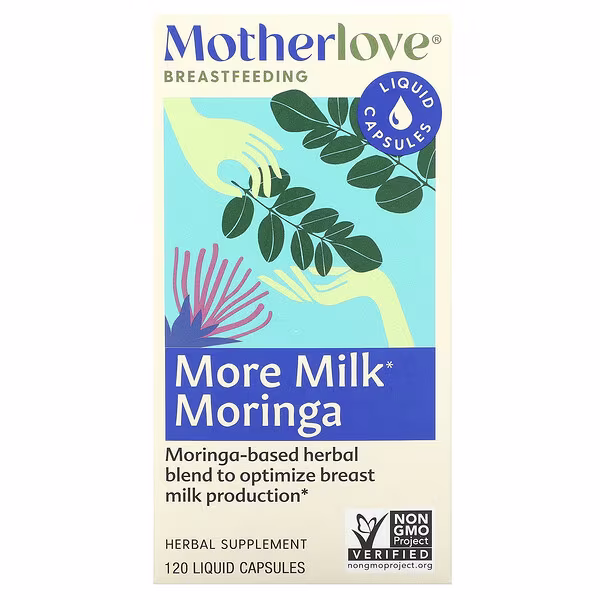 Motherlove, Breastfeeding, More Milk Moringa, 120 Liquid Capsules