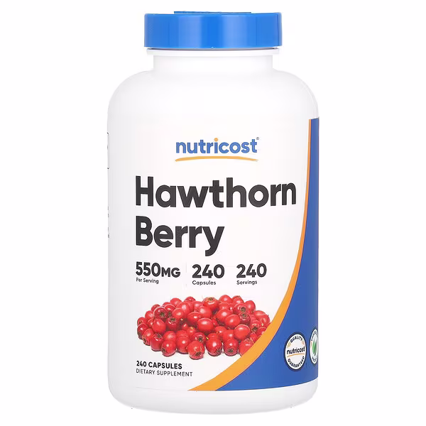 Nutricost, Hawthorn Berry, 550 mg, 240 Capsules