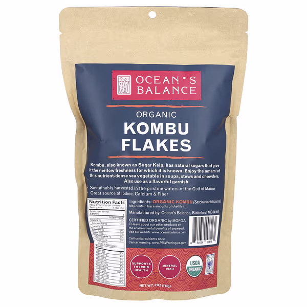 Ocean's Balance, Organic Kombu Flakes, 4 oz (113 g)
