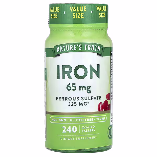 Nature's Truth, Iron, 65 mg, 240 Coated Tablets