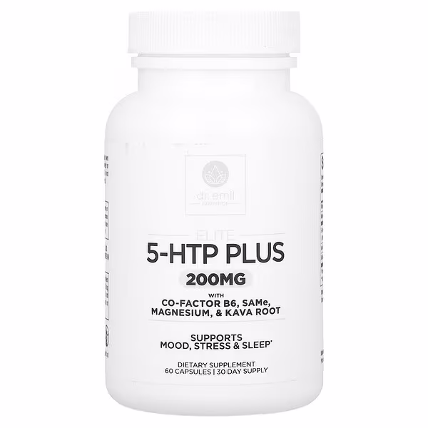 Dr. Emil Nutrition, Elite, 5-HTP Plus with Co-Factor B6, SAMe, Magnesium, & Kava Root, 60 Capsules