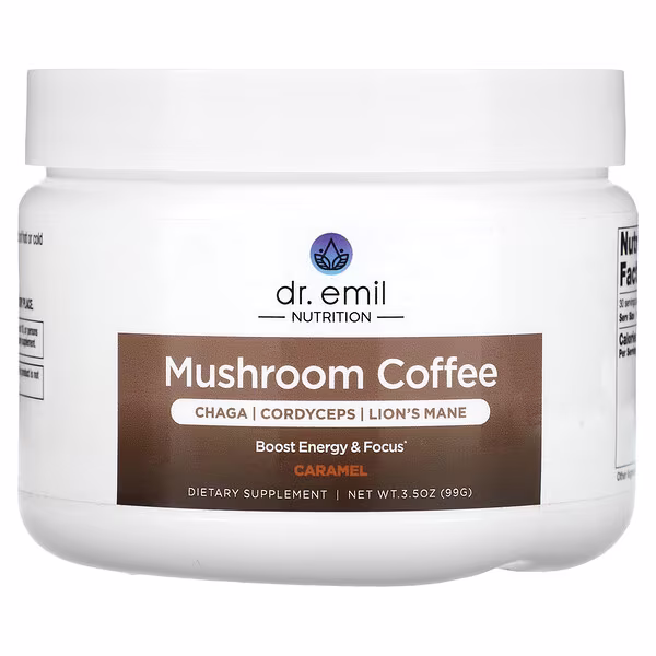 Dr. Emil Nutrition, Mushroom Coffee, Caramel, 3.5 oz (99 g)