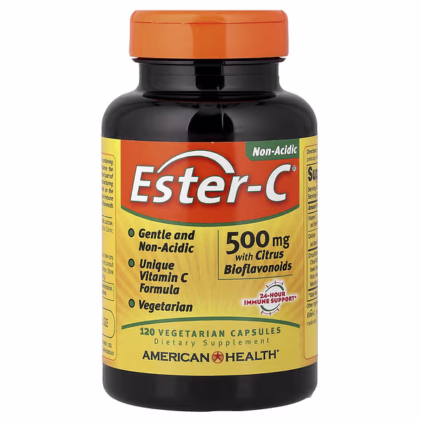 American Health, Ester-C® with Citrus Bioflavonoids, 500 mg, 120 Vegetarian Capsules