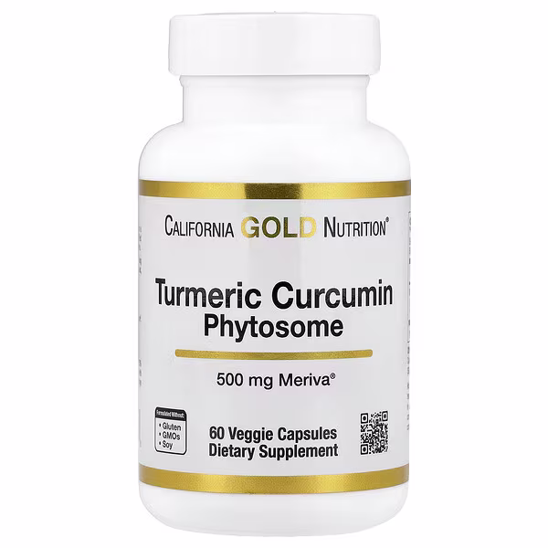 California Gold Nutrition, Turmeric Curcumin Phytosome Meriva®, 500 mg, 60 Veggie Capsules