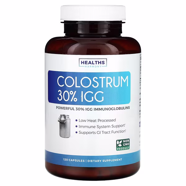 Healths Harmony, Colostrum 30% IGG, 120 Capsules (500 mg per Capsule)