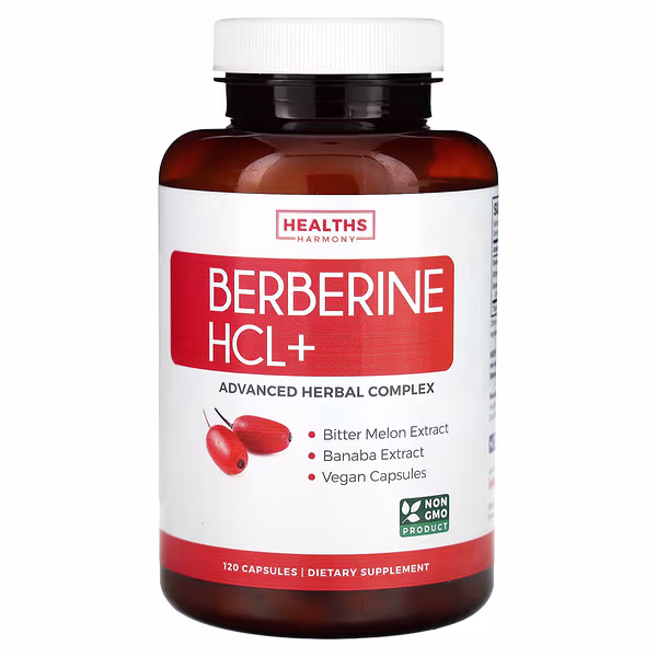 Healths Harmony, Berberine HCL+, 120 Capsules