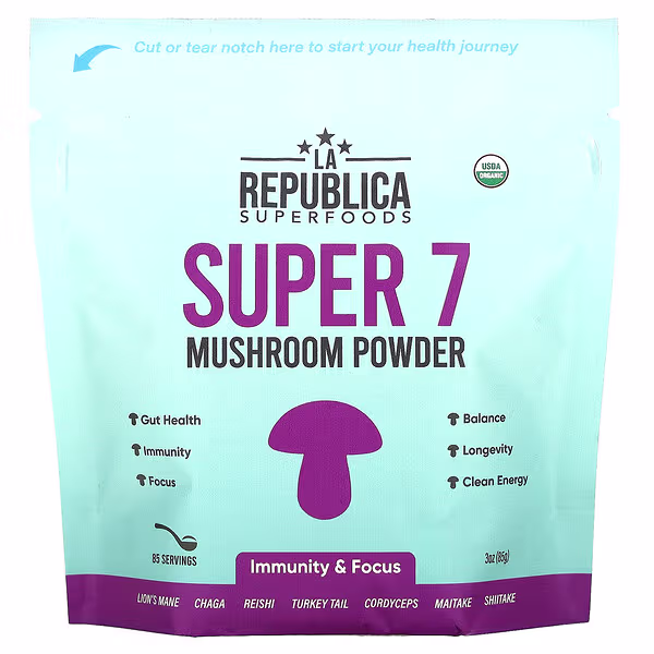 LA Republica, Super 7 Mushroom Powder, 3 oz (85 g)