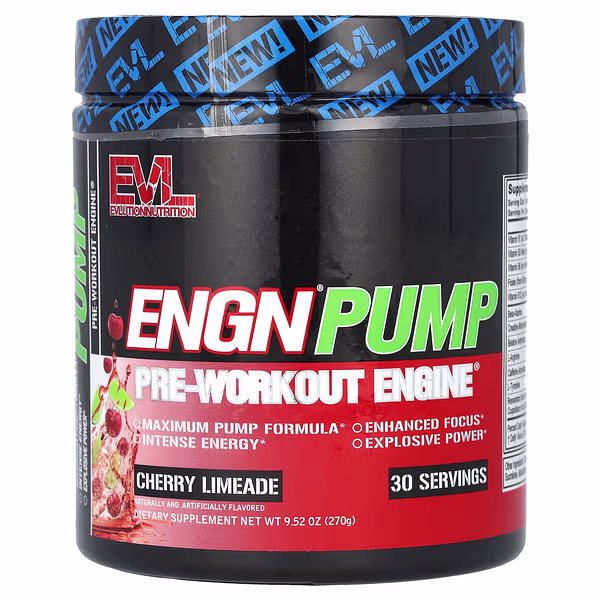 EVLution Nutrition, ENGN Pump, Pre-Workout Engine, Cherry Limeade, 9.52 oz (270 g)