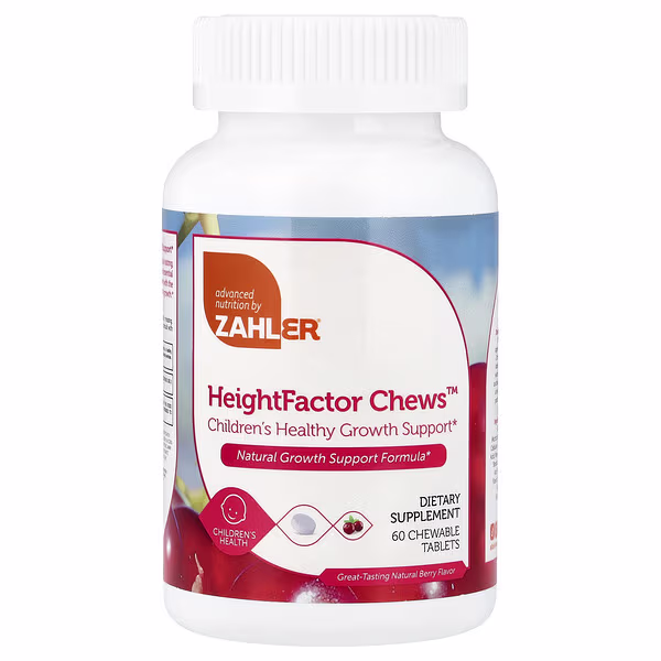 Zahler, HeightFactor Chews™, Natural Berry, 60 Chewable Tablets