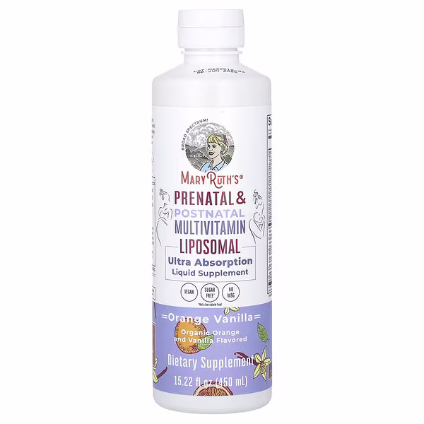 MaryRuth's, Prenatal & Postnatal Multivitamin Liposomal, Orange Vanilla, 15.22 fl oz (450 ml)