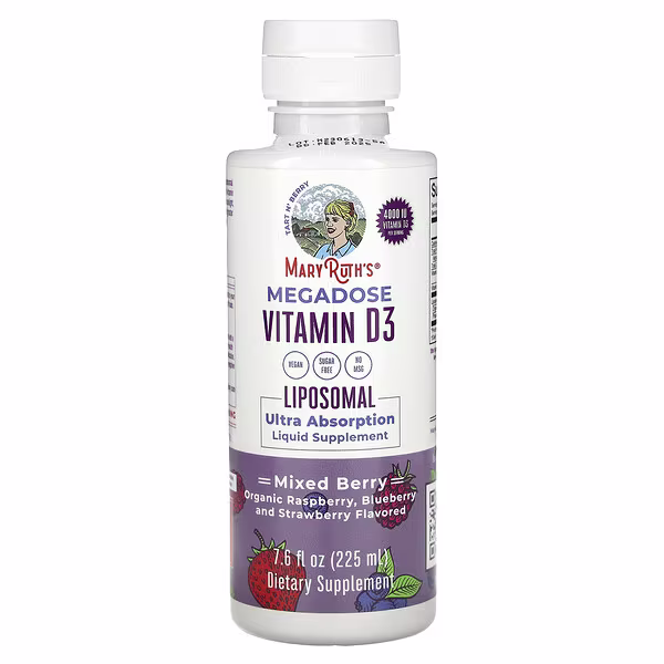 MaryRuth's, Megadose Vitamin D3, Liposomal, Mixed Berry, 4,000 IU, 7.6 fl oz (225 ml)