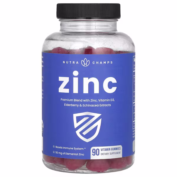 NutraChamps, Zinc Gummies, 90 Vitamin Gummies