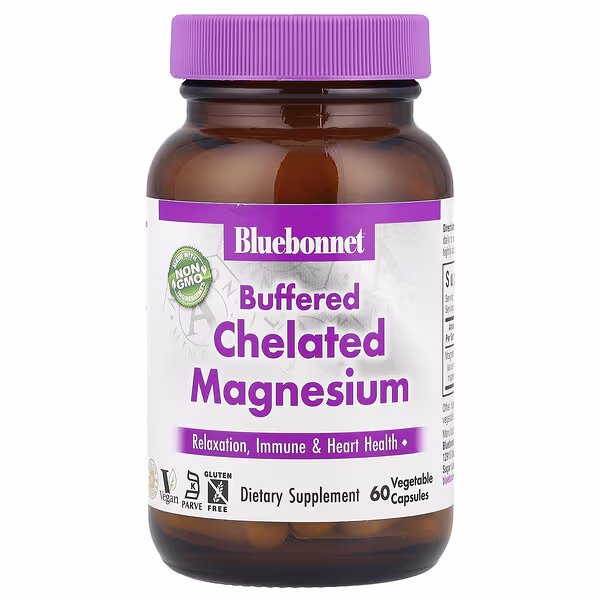 Bluebonnet Nutrition, Buffered Chelated Magnesium, 200 mg , 60 Vegetable Capsules