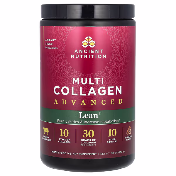 Ancient Nutrition, Multi Collagen Advanced, Lean, Cinnamon, 15.9 oz (450 g)