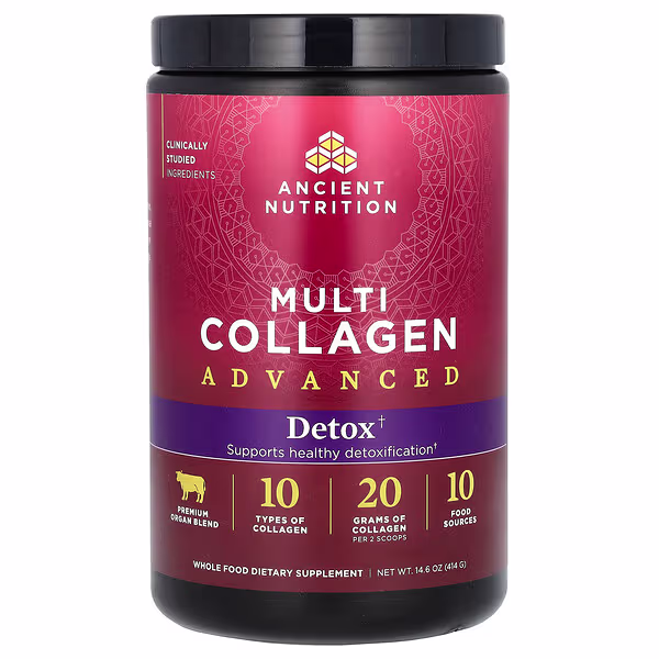 Ancient Nutrition, Multi Collagen Advanced, Detox, 14.6 oz (414 g)