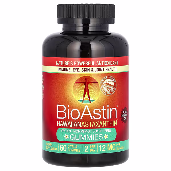 Nutrex Hawaii, BioAstin, Hawaiian Astaxanthin Gummies, Citrus, 60 Gummies