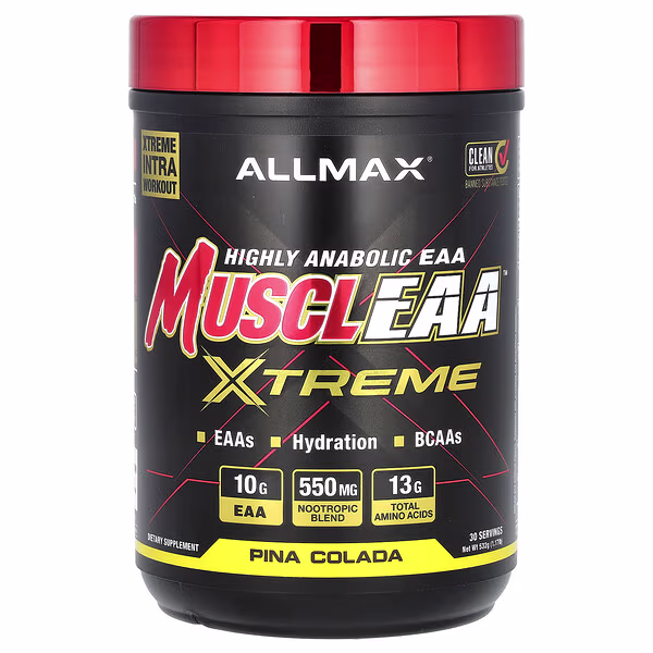 ALLMAX, MUSCLEAA™ Xtreme, Pina Colada, 1.17 lb (532 g)