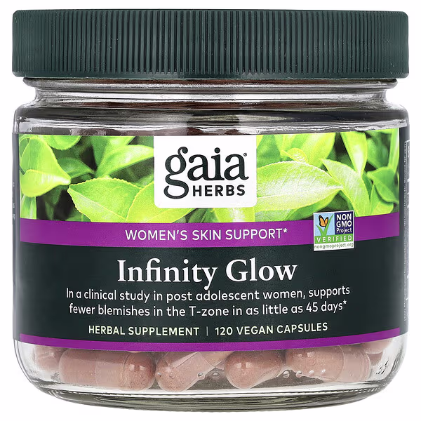 Gaia Herbs, Infinity Glow, Women's Skin Support, 120 Vegan Capsules