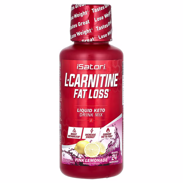 Isatori, L-Carnitine, Pink Lemonade, 12 fl oz (360 ml)