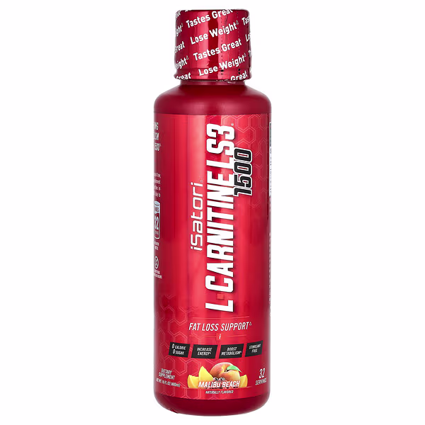 Isatori, L-Carnitine LS3 1500, Malibu Beach, 1,500 mg, 16 fl oz (480 ml)