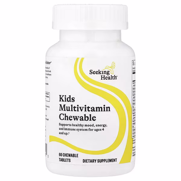 Seeking Health, Kids Multivitamin Chewable, Ages 4 and Up, 60 Chewable Tablets