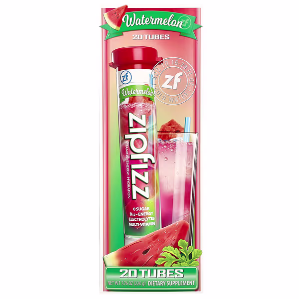 Zipfizz, Energy Drink Mix, Watermelon, 20 Tubes, 0.39 oz (11 g) Each