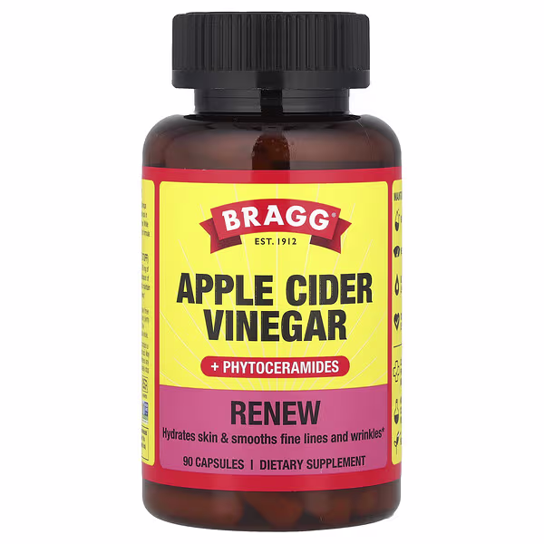 Bragg, Renew, Apple Cider Vinegar + Phytoceramides, 90 Capsules