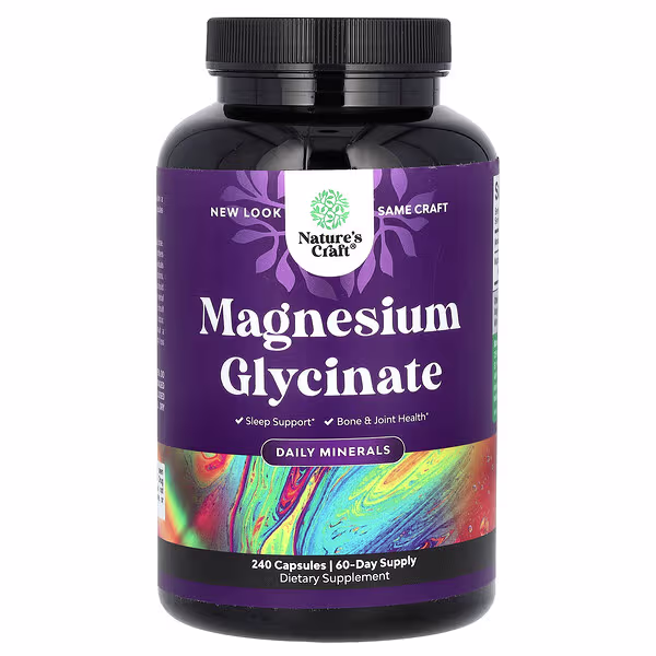 Nature's Craft, Magnesium Glycinate, 240 Capsules (100 mg per Capsule)