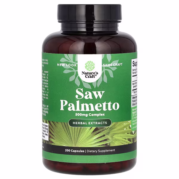Nature's Craft, Saw Palmetto, 500 mg, 200 Capsules