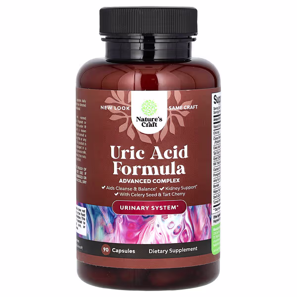 Nature's Craft, Uric Acid Formula, 90 Capsules