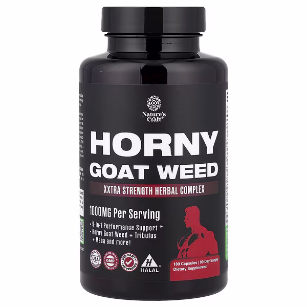Nature's Craft, Horny Goat Weed, Xxtra Strength Herbal Complex, 180 Capsules