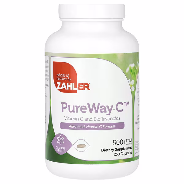 Zahler, PureWay-C, 500 mg, 250 Capsules