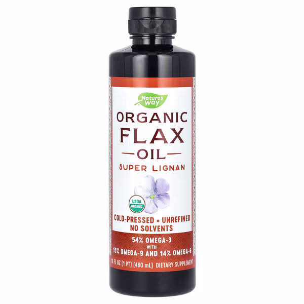 Nature's Way, Organic Flax Oil, Super Lignan, 16 fl oz (480 ml)